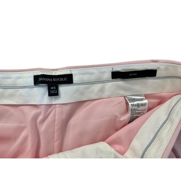 Banana Republic Women's Ryan Dress Pants Wool Career Pants Sz 4 Short Light Pink - Picture 3 of 7